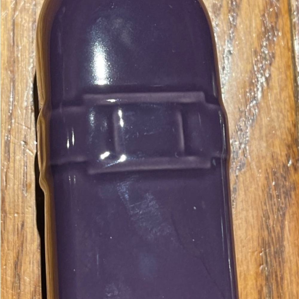 Longaberger Purple Ceramic Kitchen Pump Soap Dispenser Eggplant